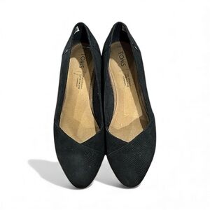 TOMS Women's Classic Jutti Neat Black Flats